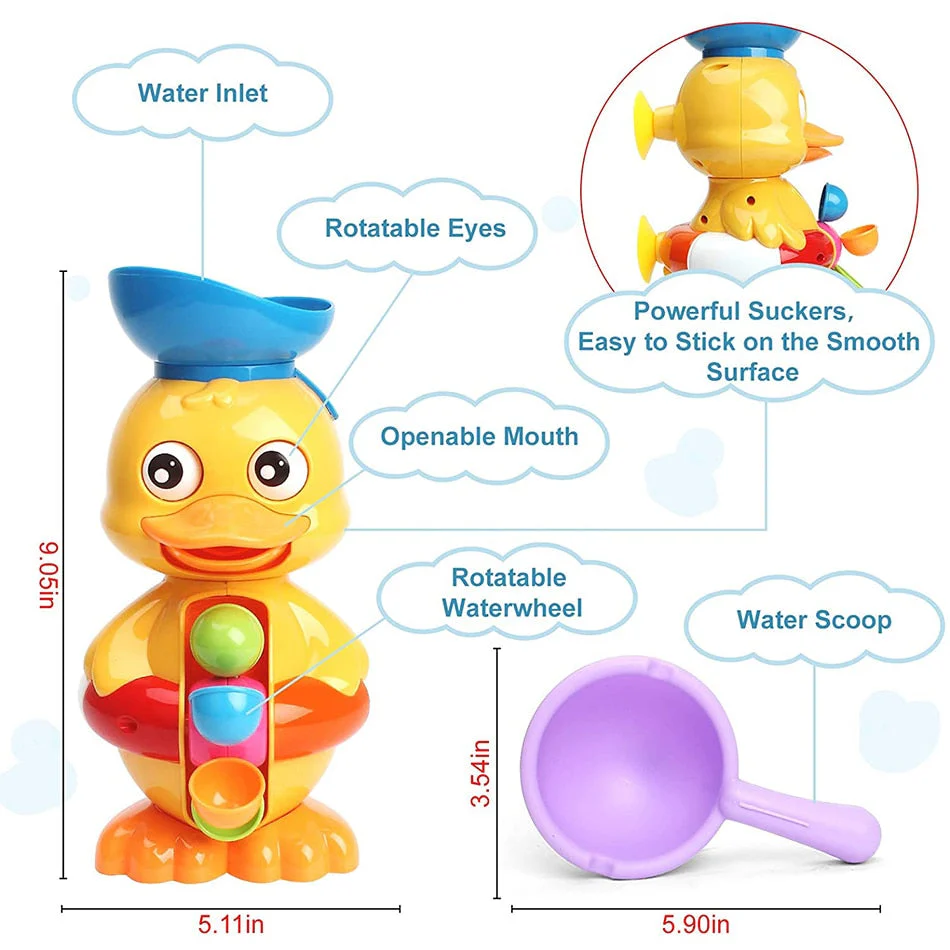Duck Waterwheel Baby Bath Toy - Image 4