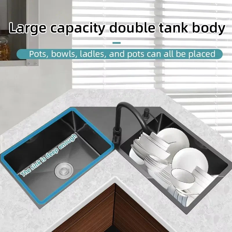Duo Flow Elegant Corner Sink - Image 2