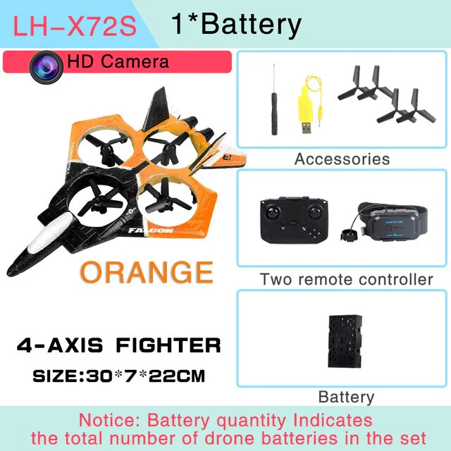 Durable Foam Remote Control Drone Toy Plane - Image 6