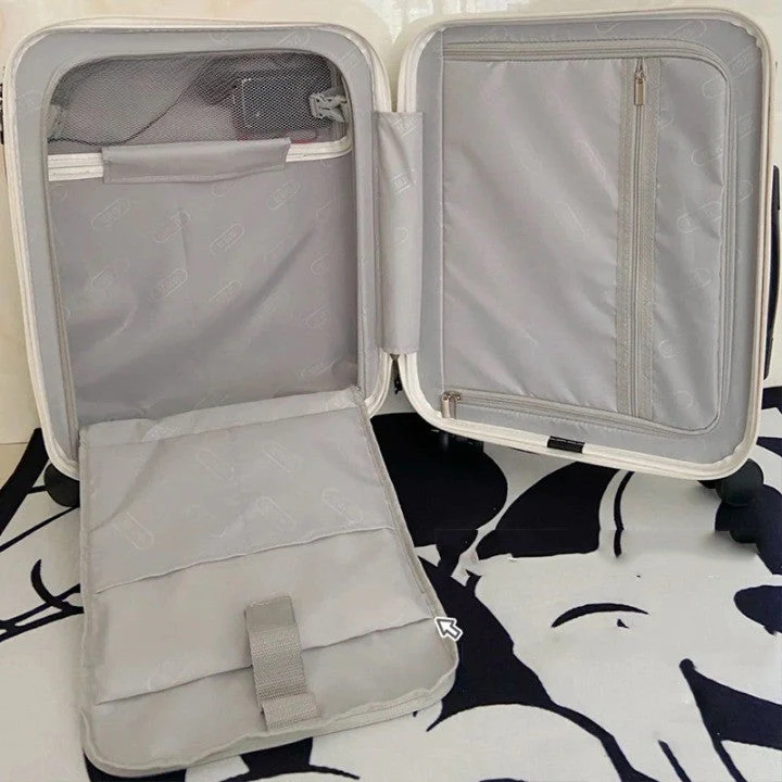 Easy Access Elegant Front-Opening USB Charging Luggage - Image 2