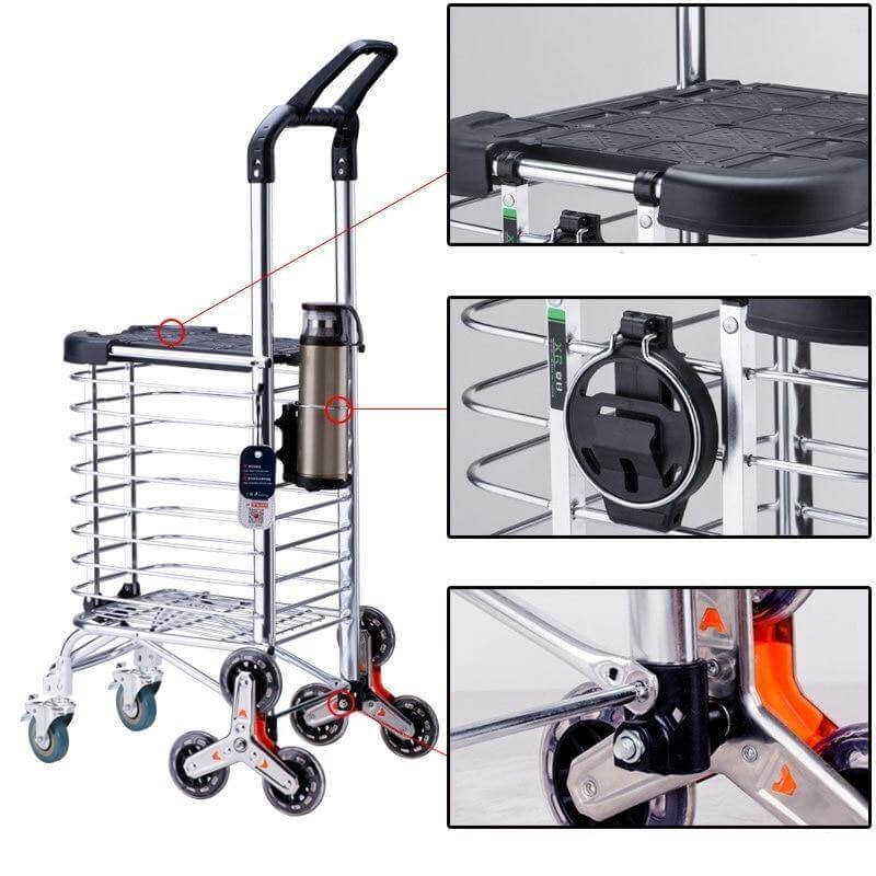 Easy Carry Climbing Wheeled Shopping Cart - Image 2