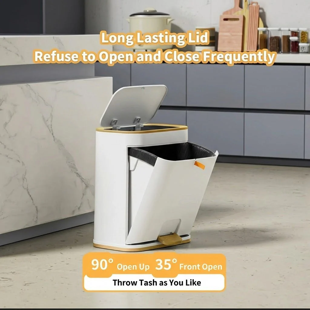 Easy-Clean Elegant Bathroom Trash Can - Image 6
