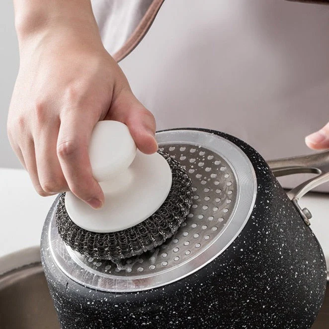 Easy Dishwashing Stainless Steel Ball Brush - Image 2
