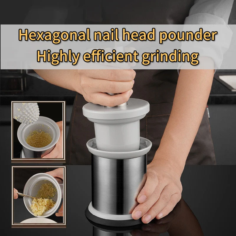 Easy Food Stainless Steel Garlic Grinder - Image 3