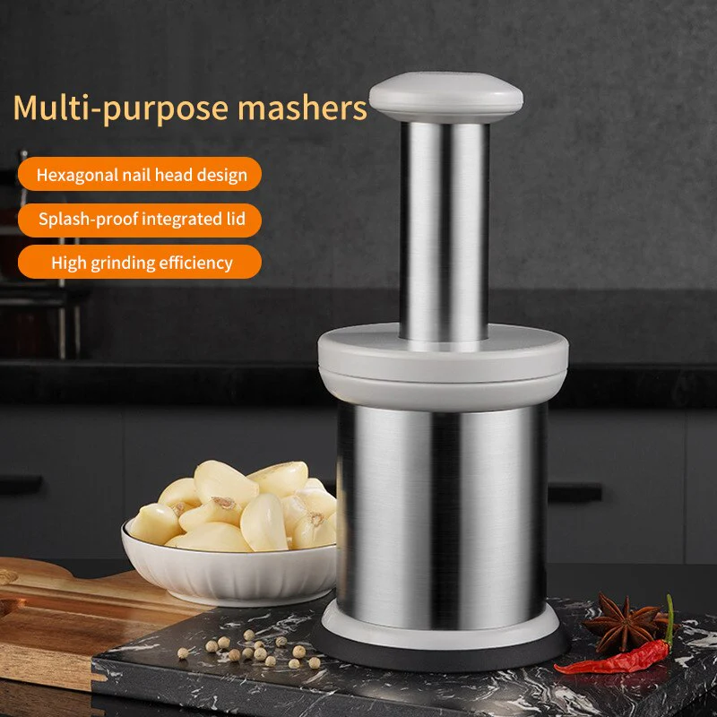 Easy Food Stainless Steel Garlic Grinder - Image 6