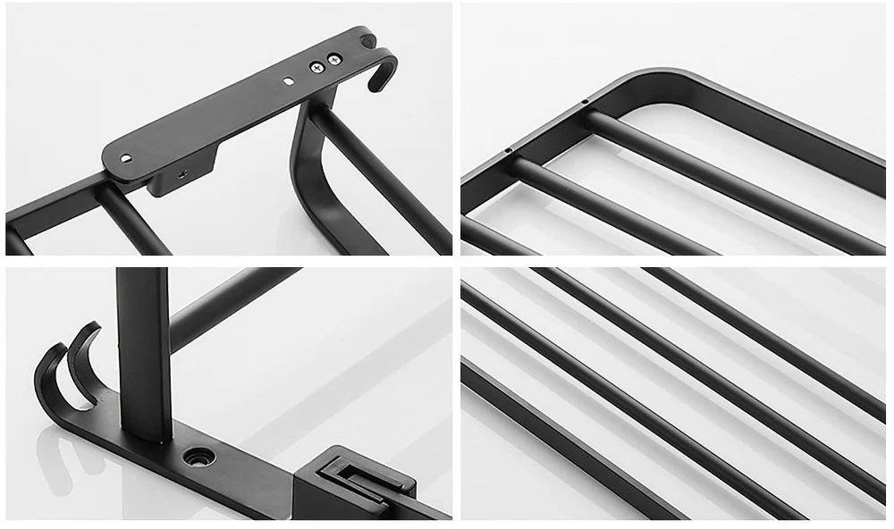 Easy Organizer Bathroom Aluminum Foldable Towel Rack - Image 7