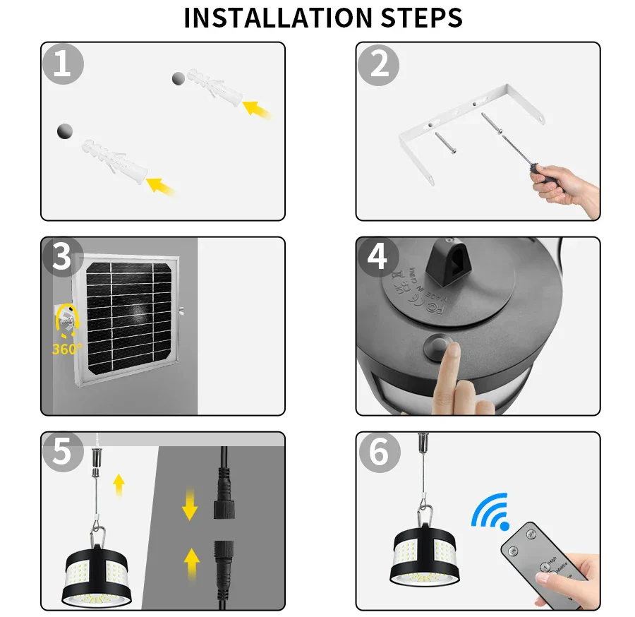 Eco Solar Panel Outdoor Waterproof Light System - Image 5