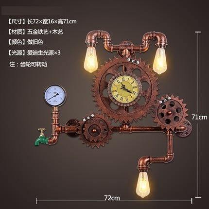 Edison Wall Sconce American Style Wood Iron Light Lamps - Image 4