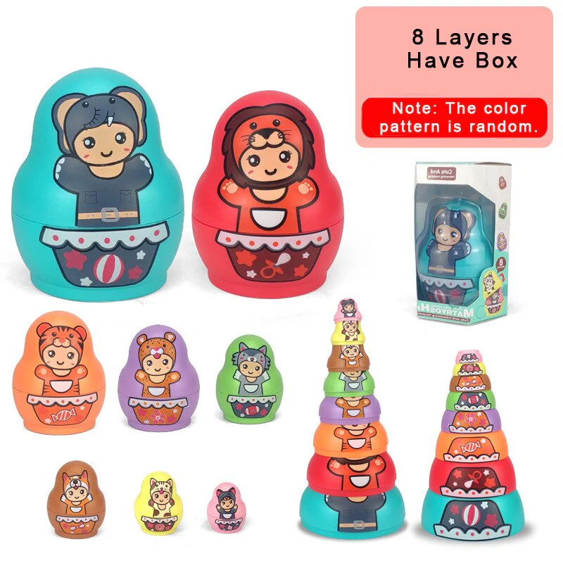Educational Colorful Kids Matryoshka Dolls - Image 11