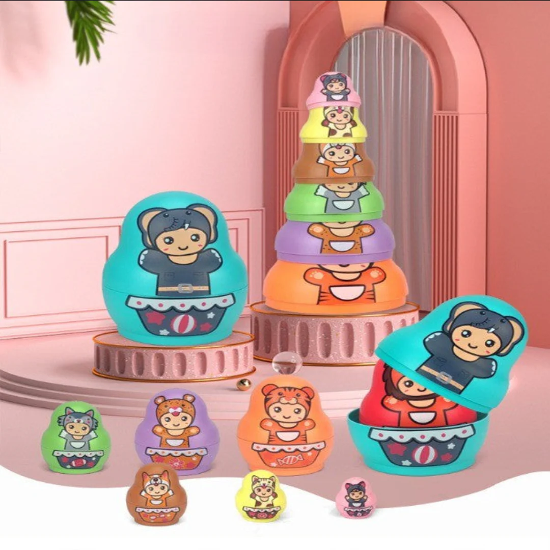 Educational Colorful Kids Matryoshka Dolls - Image 6
