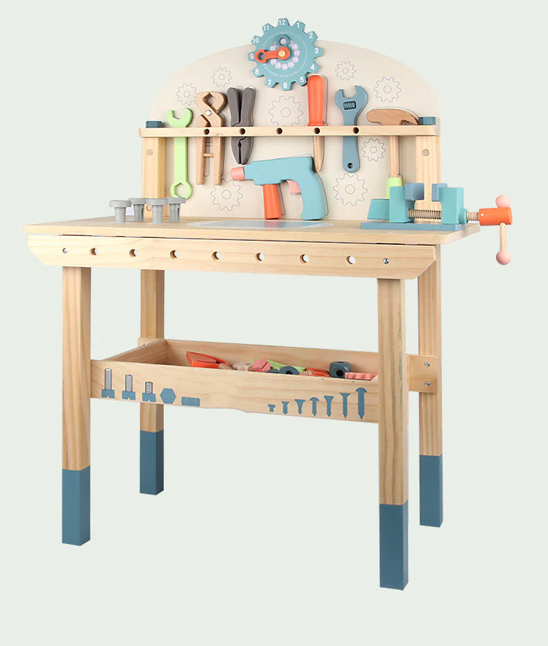 Educational Wooden Workshop Tool Toy Set - Image 2
