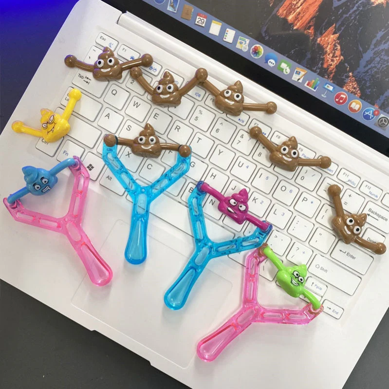 Elastic Poop Emoji Slingshot Toy - Image 3