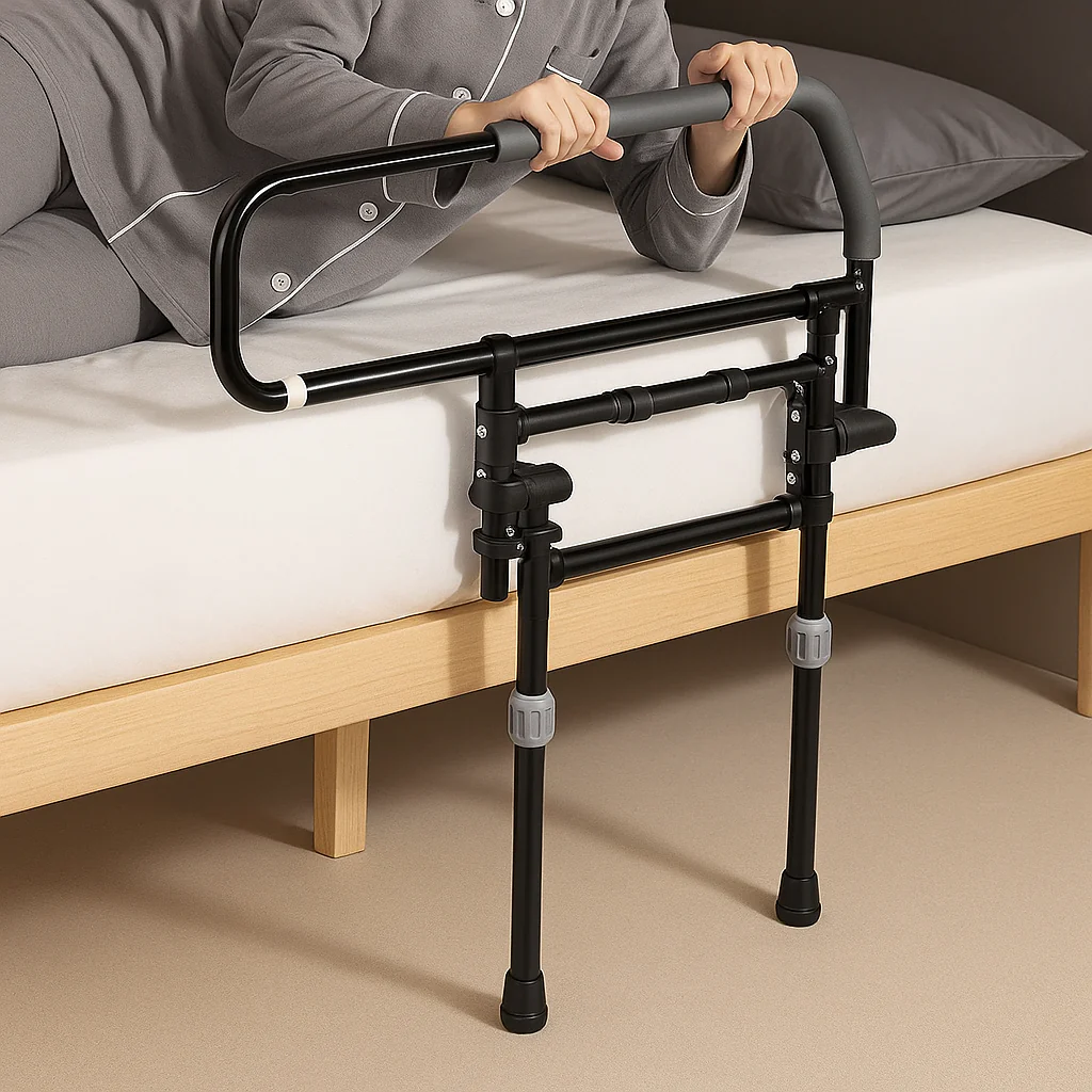 Elderly Stand-Up Adjustable Folding Bedside Support Rail - Image 2