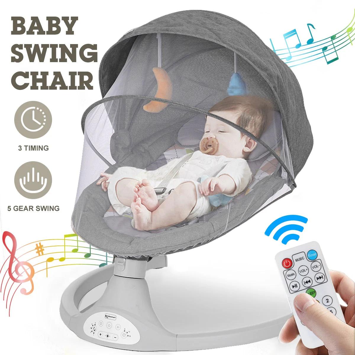Electric Baby Bouncer Rocking Chair Swing - Image 3