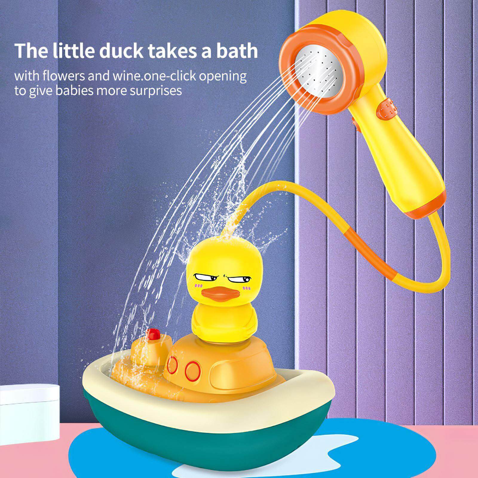 Electric Floating Bathtub Duck Toy Sprinkler - Image 2