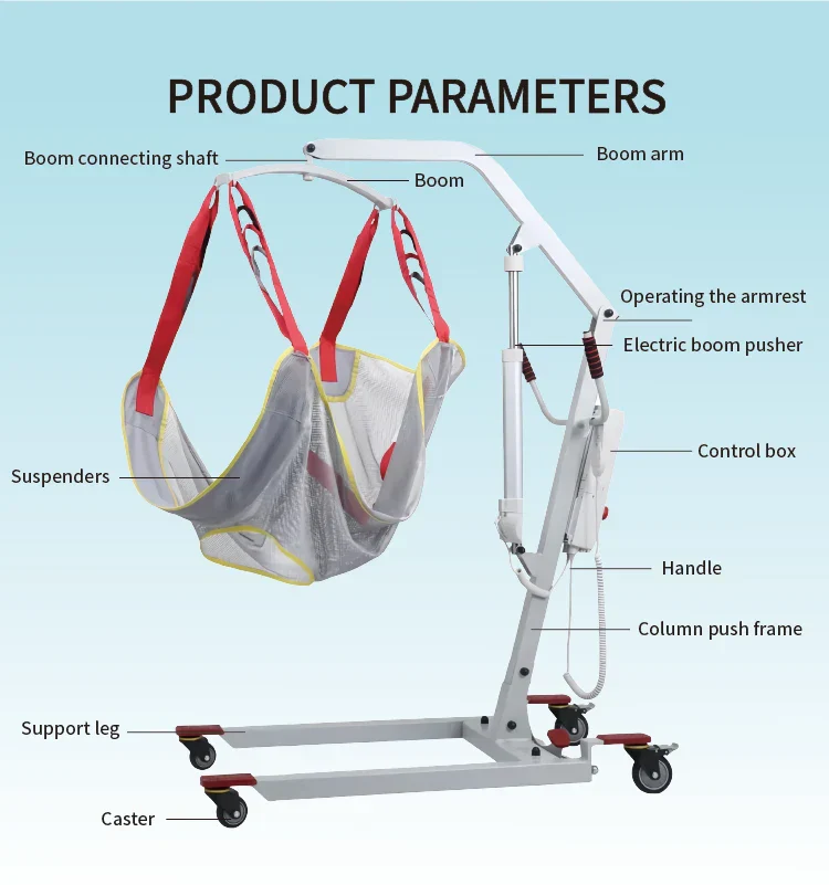 Electric Patient Mobility Adjustable Full Body Lift Machine - Image 2