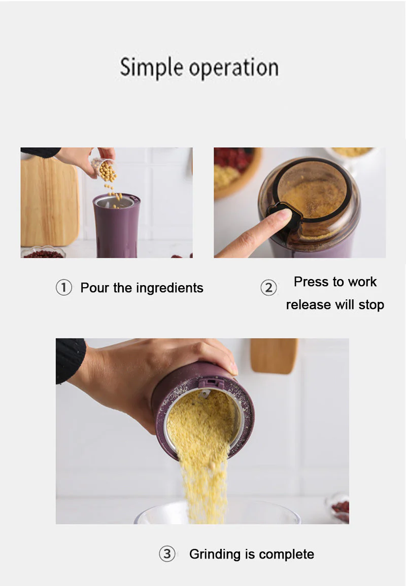Electric Powerful Mini Coffee Bean Grinder - Image 4