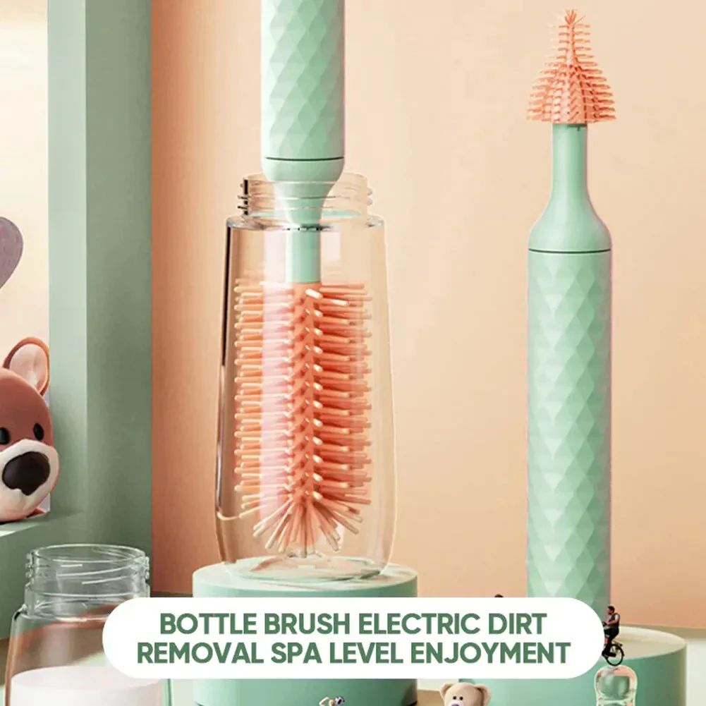 Electric Rotating Silicone Bottle Cleaner Set - Image 2