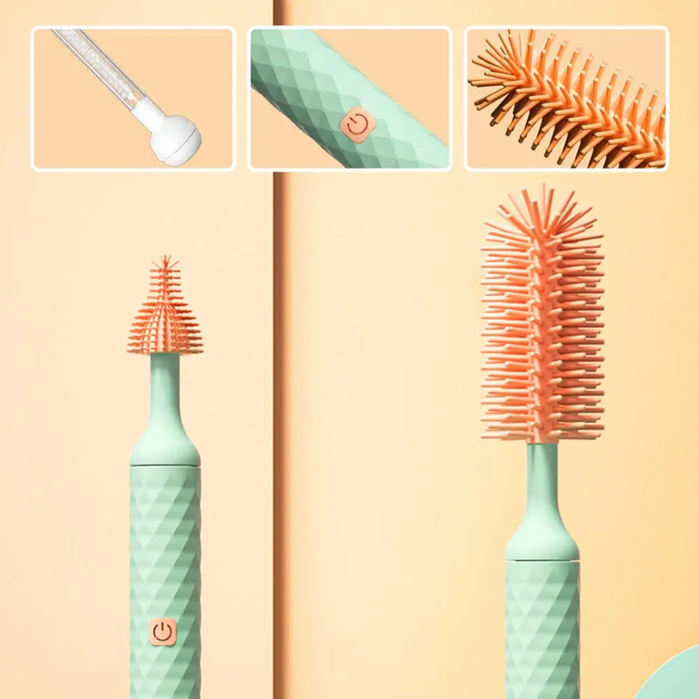 Electric Rotating Silicone Bottle Cleaner Set - Image 3