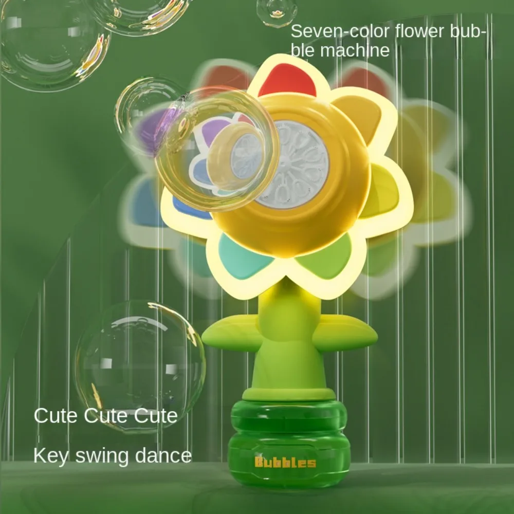 Electric Sunflower-Shaped Portable Kids Fun Bubble Maker Toy - Image 10