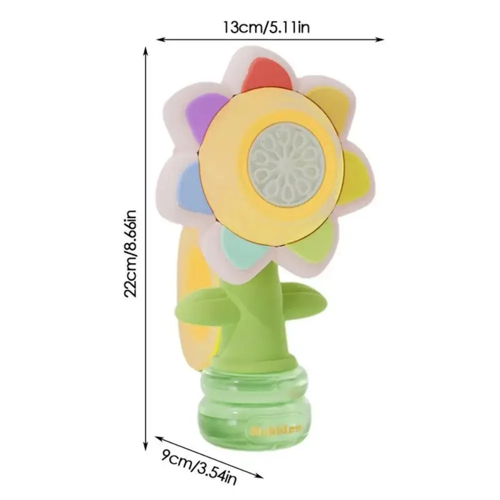Electric Sunflower-Shaped Portable Kids Fun Bubble Maker Toy - Image 12