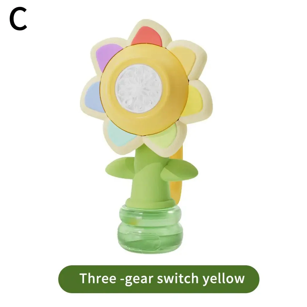 Electric Sunflower-Shaped Portable Kids Fun Bubble Maker Toy - Image 16
