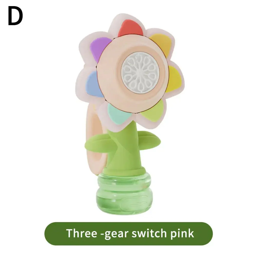Electric Sunflower-Shaped Portable Kids Fun Bubble Maker Toy - Image 17