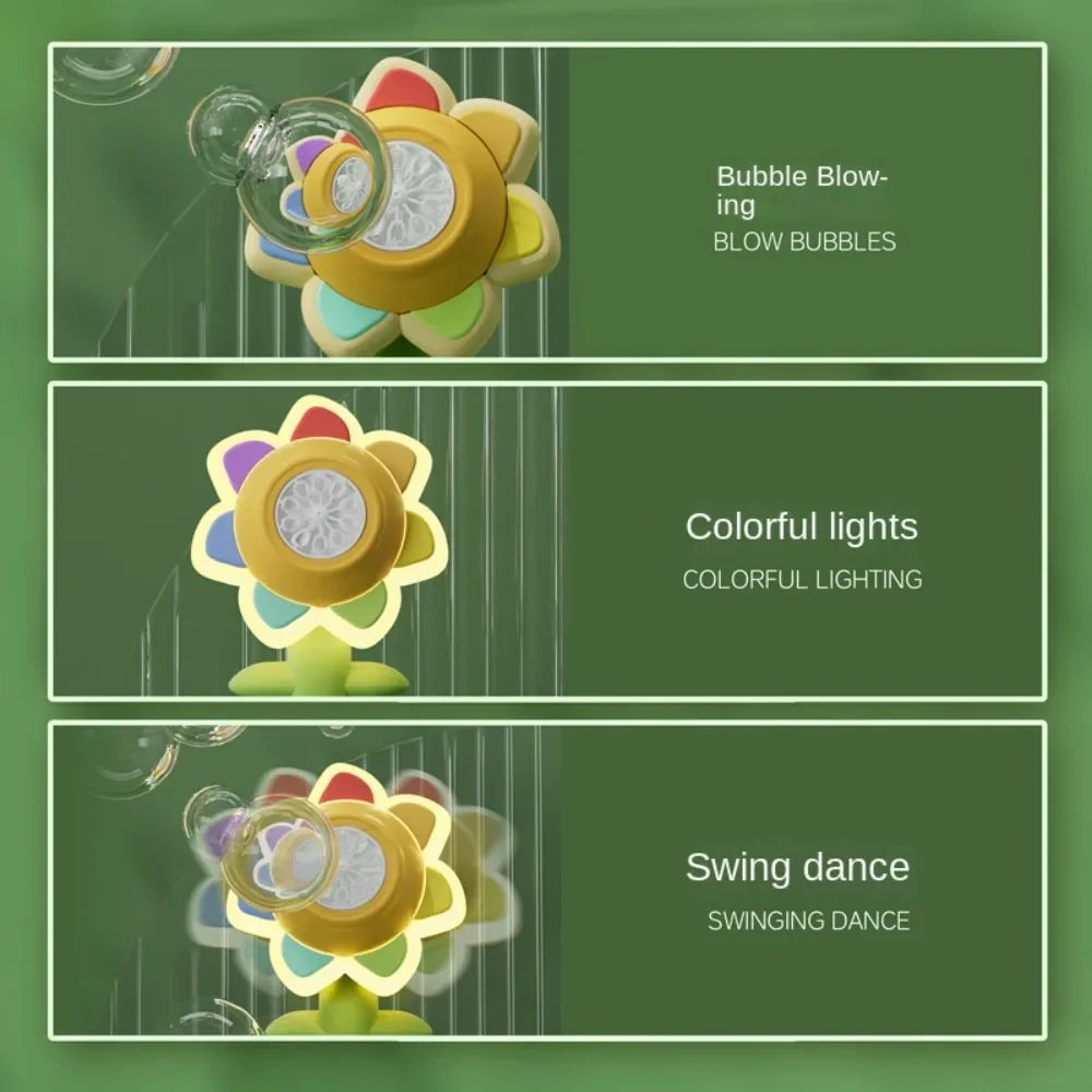 Electric Sunflower-Shaped Portable Kids Fun Bubble Maker Toy - Image 7