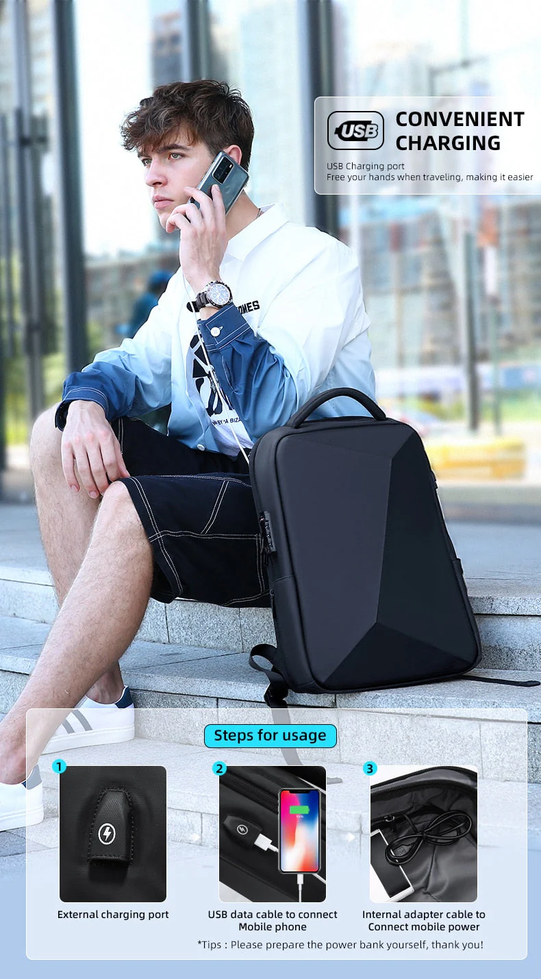 Elegant Anti-Theft USB Travel Backpack - Image 5