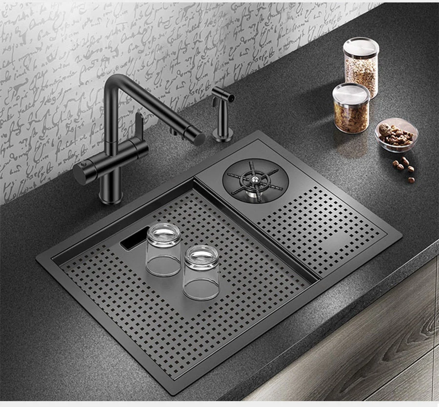 Elegant Black Nano Smart Kitchen Sink - Image 4