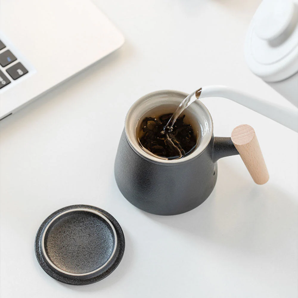 Elegant Creative Ceramic Tea Mug with Filter - Image 3
