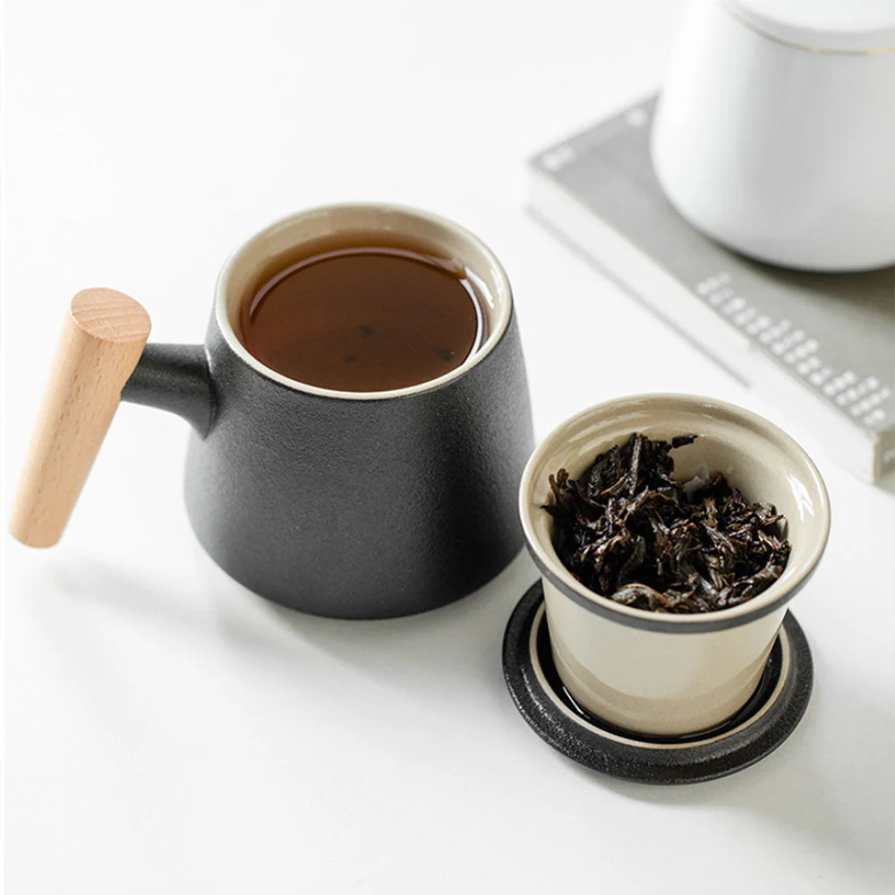 Elegant Creative Ceramic Tea Mug with Filter - Image 4