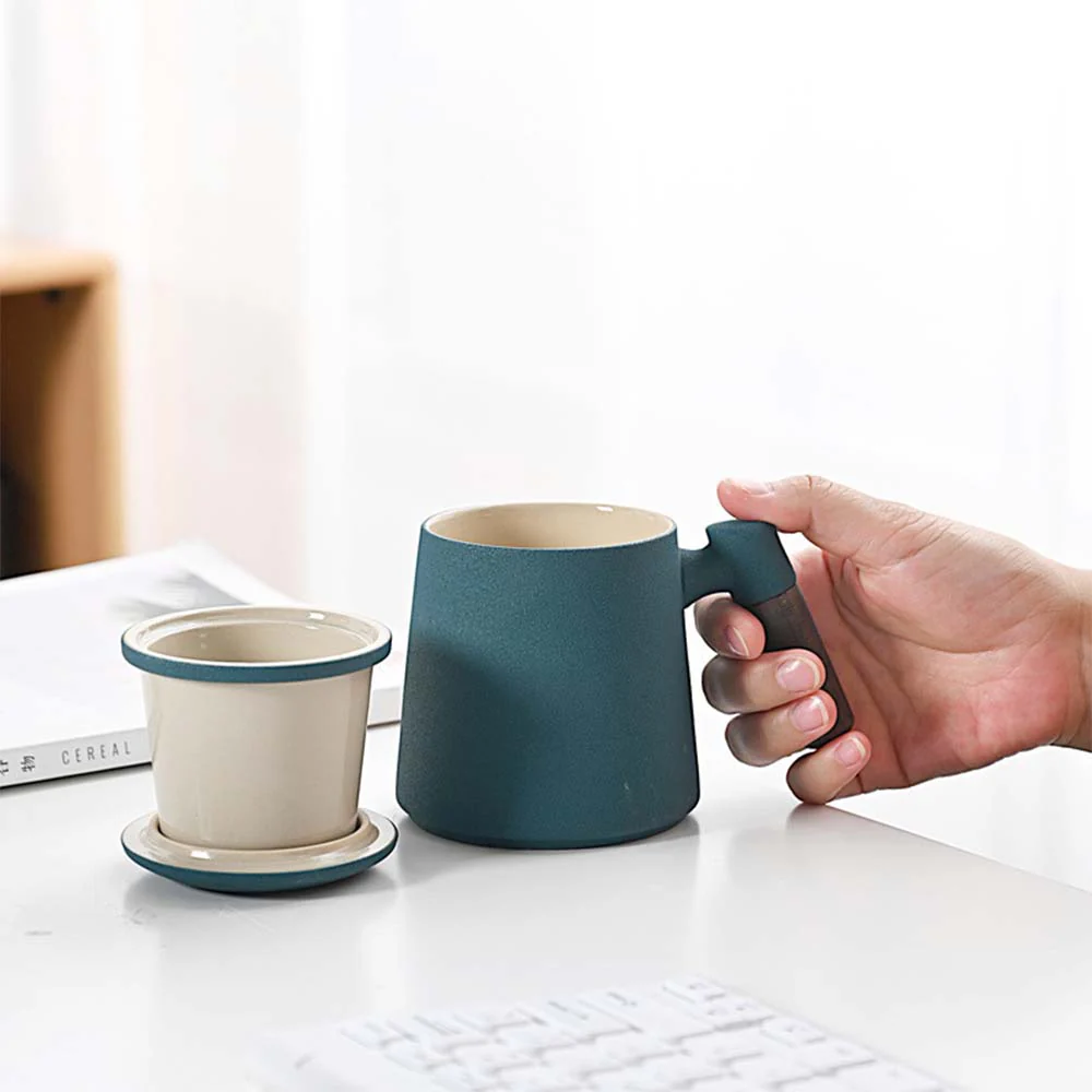 Elegant Creative Ceramic Tea Mug with Filter - Image 5