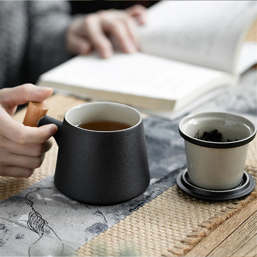 Elegant Creative Ceramic Tea Mug with Filter - Image 7
