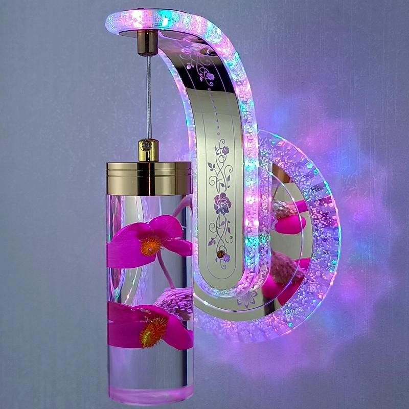 Elegant Crystal Flower Dimming Wall Lamp - Image 10