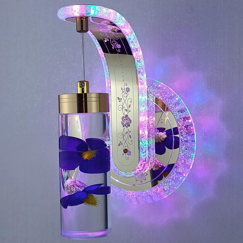 Elegant Crystal Flower Dimming Wall Lamp - Image 11