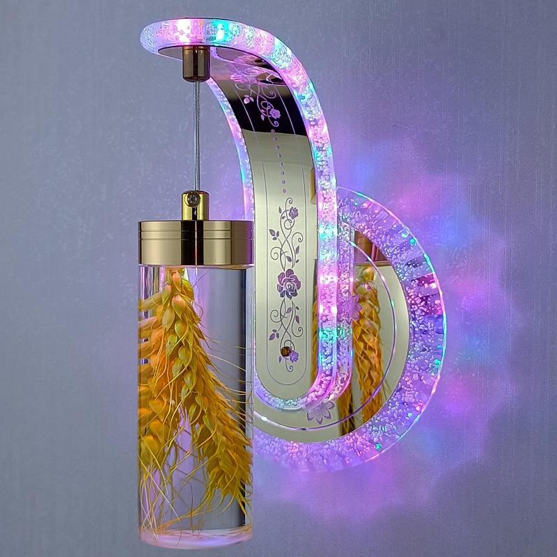 Elegant Crystal Flower Dimming Wall Lamp - Image 12