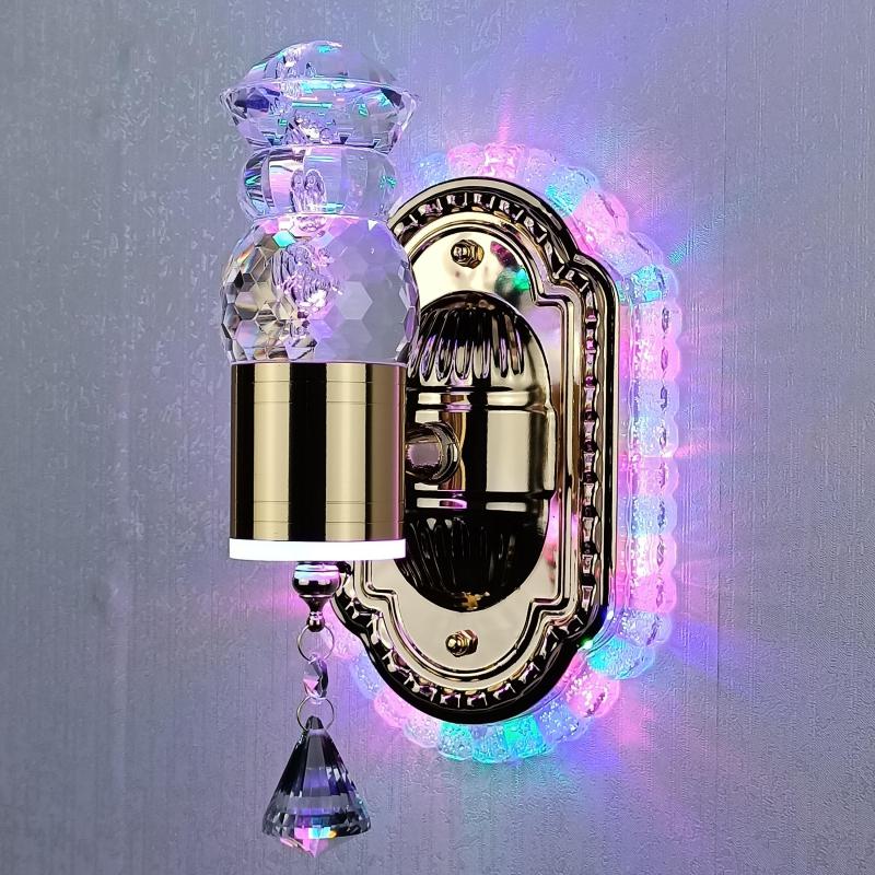 Elegant Crystal Flower Dimming Wall Lamp - Image 20