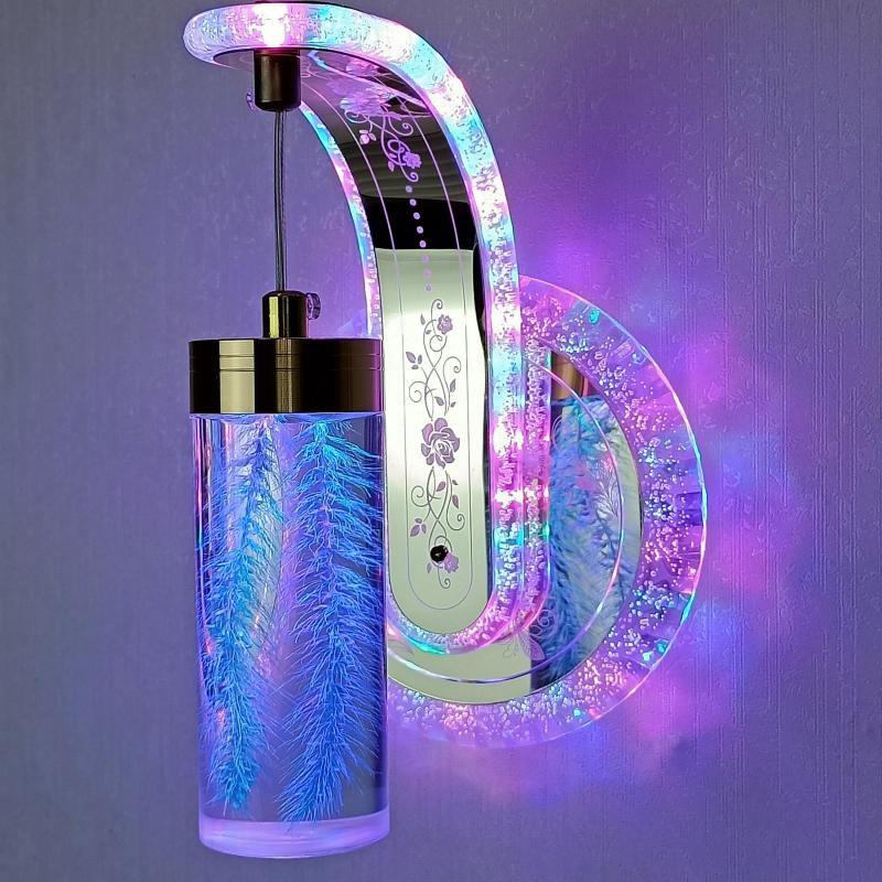 Elegant Crystal Flower Dimming Wall Lamp - Image 4