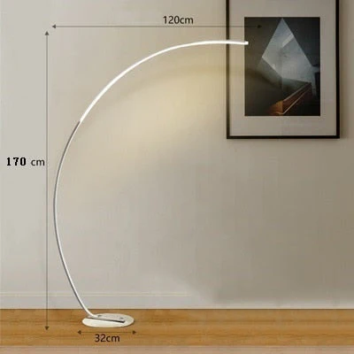 Elegant Curved LED Corner Floor Lamp - Image 10