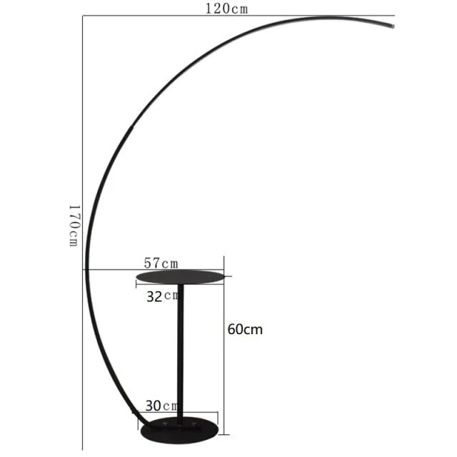 Elegant Curved LED Corner Floor Lamp - Image 11
