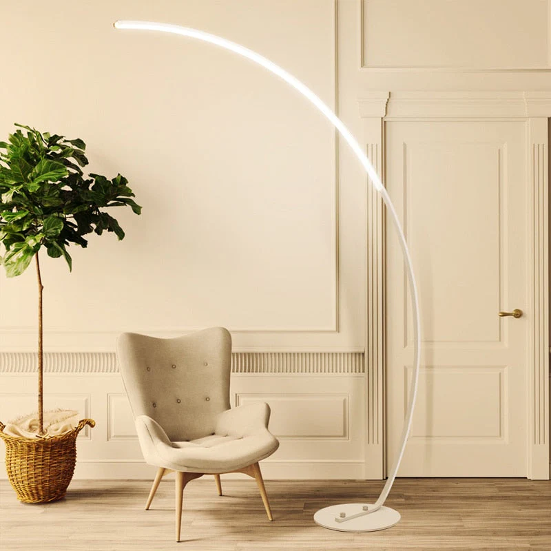 Elegant Curved LED Corner Floor Lamp - Image 2