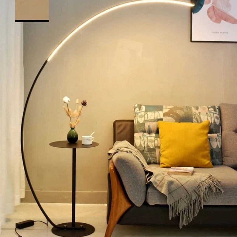 Elegant Curved LED Corner Floor Lamp - Image 3