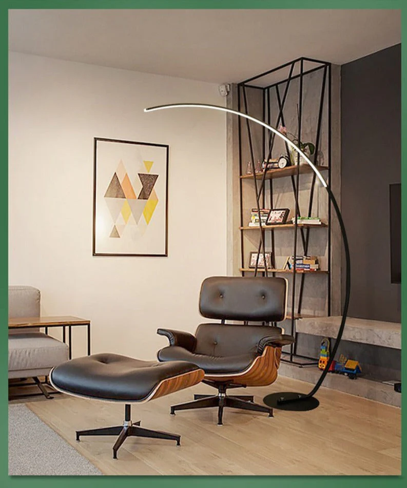 Elegant Curved LED Corner Floor Lamp - Image 5