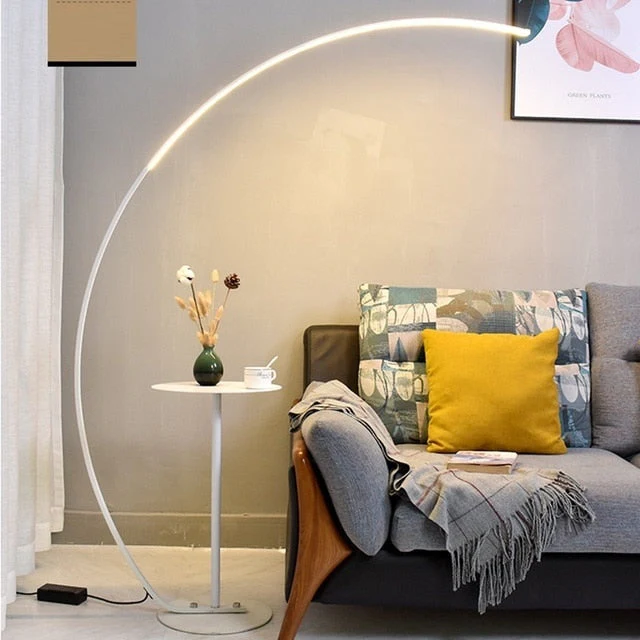 Elegant Curved LED Corner Floor Lamp - Image 6