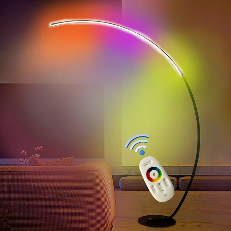 Elegant Curved LED Corner Floor Lamp - Image 7