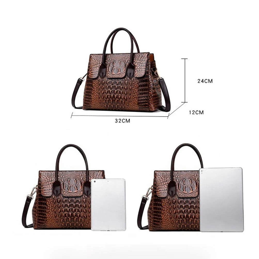 Elegant European Style Crocodile Pattern Women Bag - Image 5