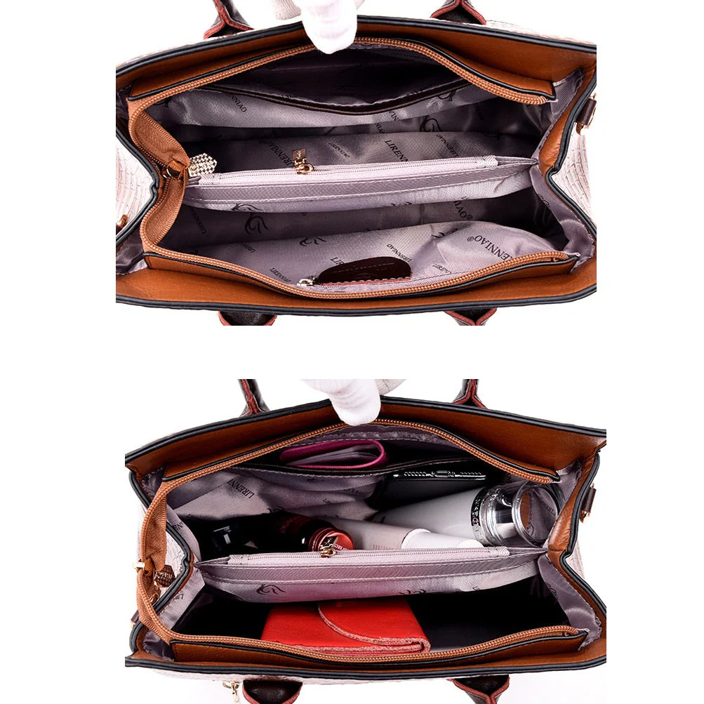 Elegant European Style Crocodile Pattern Women Bag - Image 6