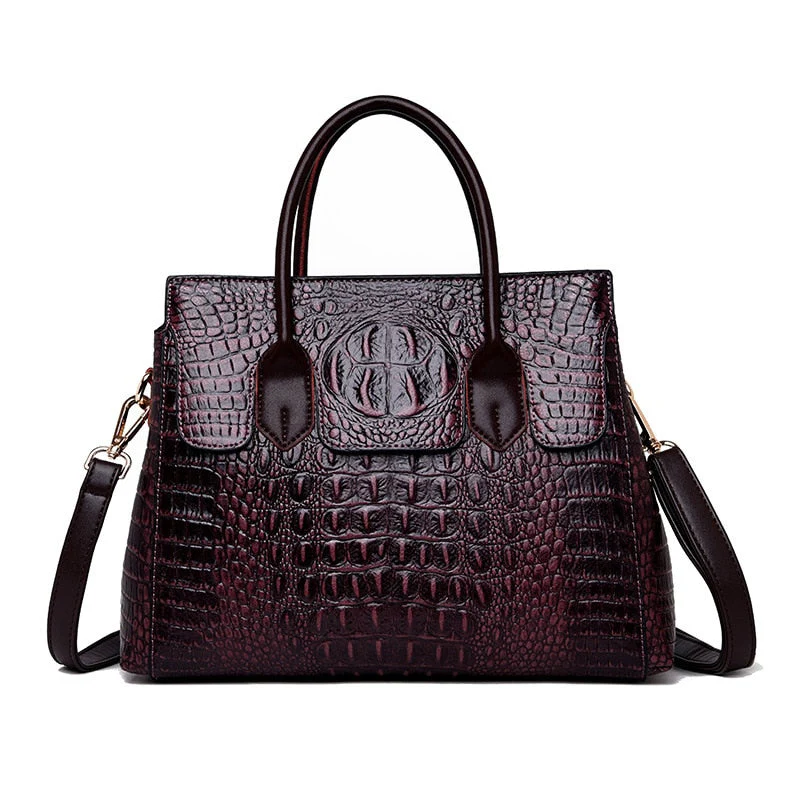 Elegant European Style Crocodile Pattern Women Bag - Image 7