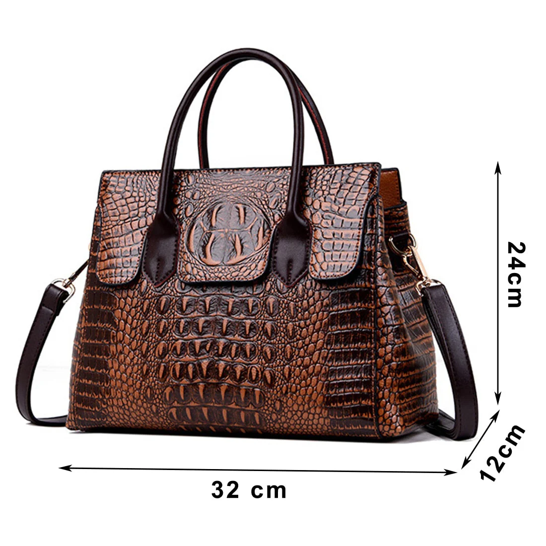 Elegant European Style Crocodile Pattern Women Bag - Image 9